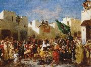 Eugene Delacroix Fanatics of Tangier oil painting on canvas